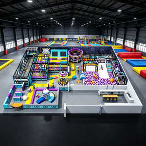 Aire de jeux intérieure commerciale de grande taille <span class=keywords><strong>avec</strong></span> zone de trampoline, piscine à balles et <span class=keywords><strong>parcours</strong></span> d'obstacles pour centre de divertissement - Product Image 2