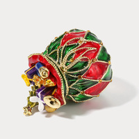 Boîte à bibelots personnalisée en métal émaillé sac de bénédiction de Noël porte-bijoux pour la décoration intérieure ornements cadeaux de Noël
