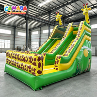 Château gonflable pour enfants sur le thème du chien, personnalisé, avec toboggan, Fun City et aire de jeux