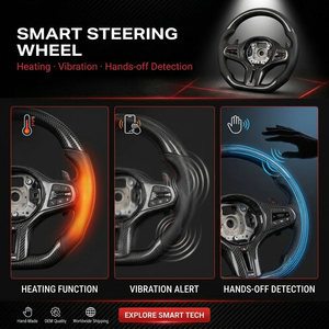 Volant sport en cuir pour <span class=keywords><strong>BMW</strong></span> Série E Série <span class=keywords><strong>X</strong></span> - Accessoire de rechange professionnel sans airbag - Product Image 4