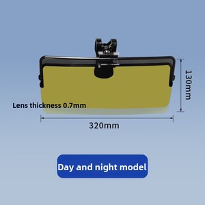 Gafas de protección UV de doble uso para coche, parasol plegable de PVC, espejo antideslumbrante, visera universal diurna y nocturna para sedán SUV - Product Image 2