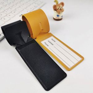 Étiquettes de bagage en cuir PU en forme de cœur simples, étiquettes de passeport avec lettres, sangles d'étiquettes de bagage de voyage, accessoires de voyage - Product Image 4