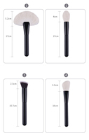 Ensemble de pinceaux de maquillage de luxe en bois de haute qualité, marque privée, cheveux naturels, 18 pièces, cheveux synthétiques, végan, logo personnalisé