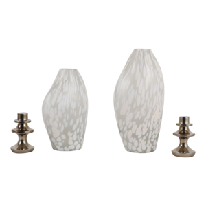 Vaso in vetro curvo con coperchio in metallo per soggiorno, decorazione per la casa, vaso per fiori per camera da letto, ufficio, tavolo - Product Image 3