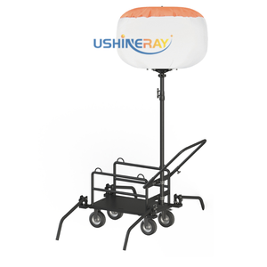 500W <b>LED</b> Balloon <b>Light</b> With Mobile Trolley 360° Glare Free Portable Inflatable Balloon <b>Light</b> Tower For Construction Road <b>Work</b> - Product Image 1