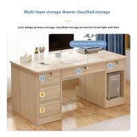Ensemble Chaise et Bureau de Style Moderne Verrouillable pour Ordinateur à Domicile et Poste de Travail avec Tiroir, Bureau en Bois pour Personnel, Fonction Automatique
