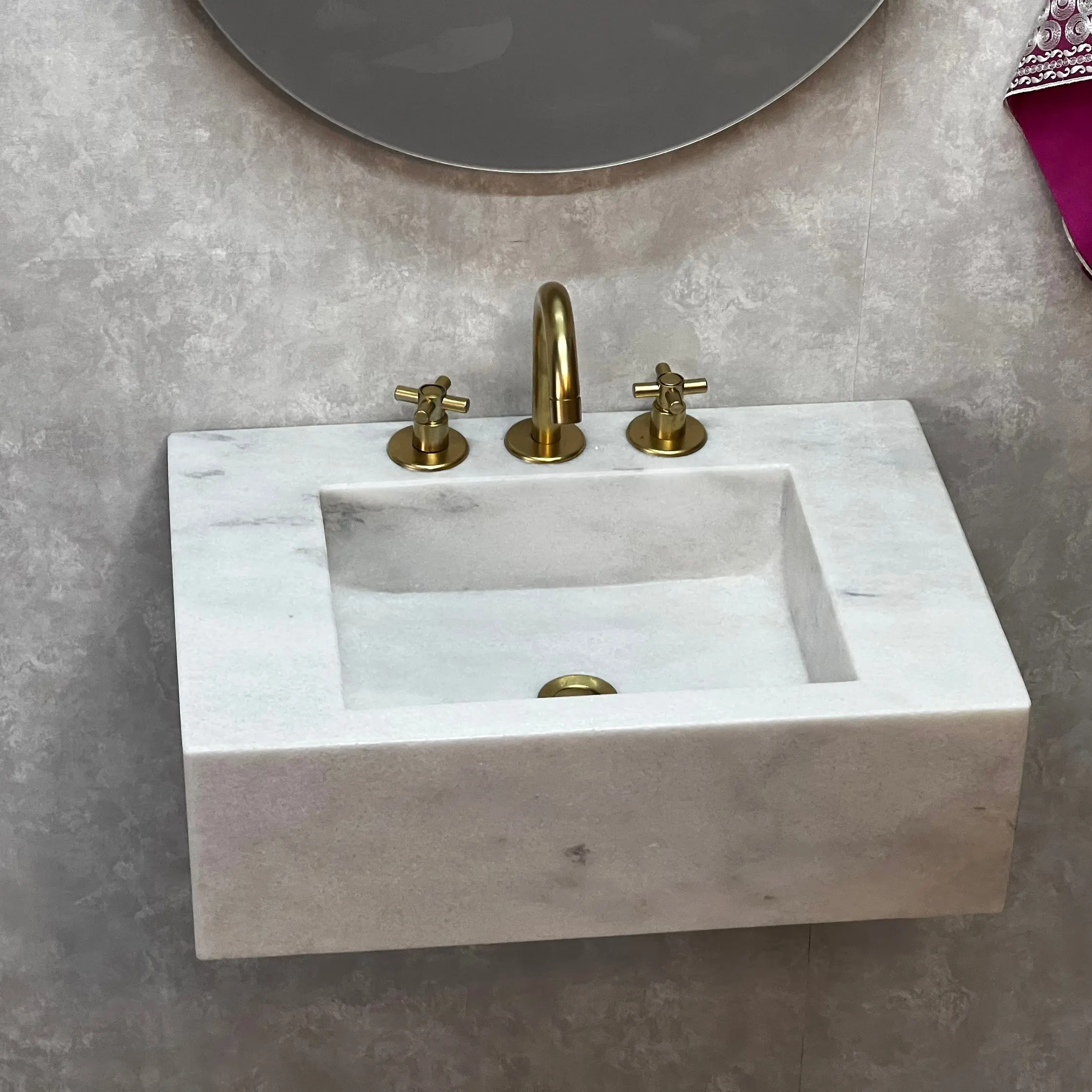 Newstar doğal oniks beyaz mermer taş lavabo banyo lavaboları havza duvar asılı mermer lavabo mermer lavabo