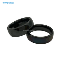 Fibre de carbone noir mat fabrication céramique plastique paiement NFC anneau intelligent