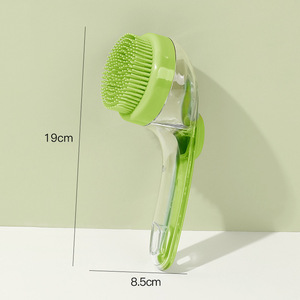 Spazzola da bagno per cani e gatti strumento di pulizia per massaggi comoda spazzola in silicone schiumogeno - Product Image 6