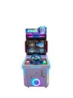 Machine de jeu d'arcade de course automobile pour enfants à monnayeur avec volant, borne de jeu vidéo pour aire de jeux intérieure et centre d'amusement pour enfants