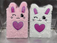 Carnet secret personnalisé OEM en peluche licorne tie-dye pour filles avec serrure et clé, format A5, ensemble de papeterie moelleuse pour enfants