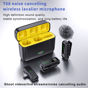 New T68 <span class=keywords><strong>Mini</strong></span> Loại C đôi mic nối ve áo Hệ thống 2 điện thoại chất lượng không dây <span class=keywords><strong>Microphone</strong></span> Đối với <span class=keywords><strong>Samsung</strong></span> điện thoại - Product Image 3