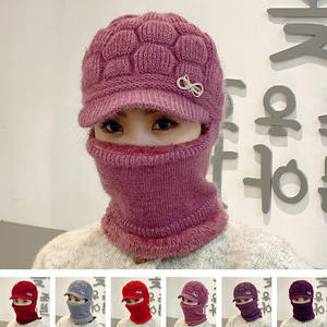 Écharpe chaude doublée de laine polaire d'hiver pour <span class=keywords><strong>femme</strong></span> <span class=keywords><strong>et</strong></span> <span class=keywords><strong>bonnet</strong></span> tricoté cagoule épaissie assortie pour les mères d'âge moyen <span class=keywords><strong>et</strong></span> âgées - Product Image 5