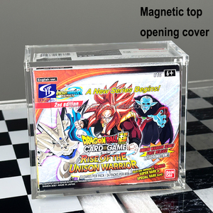 Acrylique transparent haute définition SYP pour boîte de boosters <span class=keywords><strong>Dragon</strong></span> <span class=keywords><strong>Ball</strong></span> <span class=keywords><strong>Super</strong></span> CCG MB 01 Mythic Booster avec couvercle en acrylique à aimant puissant - Product Image 1