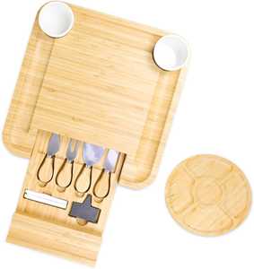 <span class=keywords><strong>Plateau</strong></span> de fromages en bois de bambou naturel personnalisé avec accessoires Ensemble de planche à <span class=keywords><strong>fromage</strong></span> et couteau pour <span class=keywords><strong>charcuterie</strong></span> avec <span class=keywords><strong>plateau</strong></span> à <span class=keywords><strong>fromage</strong></span> - Product Image 5
