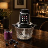 Hachoir et trancheuse à viande électrique domestique entièrement automatique de 300 W, grande capacité 3 L