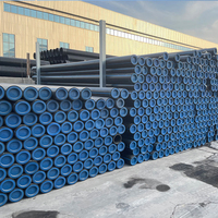 Tuyau en polyéthylène haute densité (PEHD) flexible, haute pression, durable, qualité PE100, DN16-DN1600, noir à rayures bleues, pour l'eau