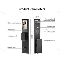 Cerradura Inteligente Auvinx para Puerta, Cerradura Digital con Cámara, Huella Dactilar, Contraseña, Tuya WIFI