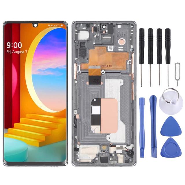 100% Test Mobile Phone Repair Parts Original LCD Screen for LG Velvet 5G US Version Digitizer Full Assembly with Frame