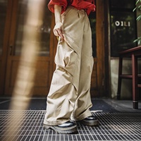 Pantalon cargo vintage Maden pour femme, coupe droite large, style utilitaire, multi-poches, décontracté, collection automne 2026