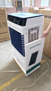 พัดลมระบายความร้อนพลังงานแสงอาทิตย์แบบพกพา 12V พัดลมไอเย็นประหยัดพลังงาน เสียงเบา สำหรับบ้าน สำนักงาน กลางแจ้ง ใช้พลังงานแสงอาทิตย์ & 1 - Product Image 2