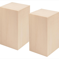 Blocs de bois de pin carrés modernes non finis et blanchis pour débutants, usage domestique, fournitures d'art DIY de Noël
