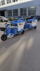 Triciclo Eléctrico Recolector de Basura de 580W, Contenedor de Residuos de 500L de ABS, Vehículo de Limpieza Sanitaria para Comunidades y Calles - Product Image 4