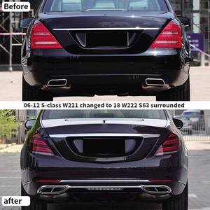 ชุดอุปกรณ์เสริมสำหรับรถ Mercedes-Benz S-Class 06-12, <span class=keywords><strong>W221</strong></span>อัพเกรด<span class=keywords><strong>18</strong></span> W222 S63รถภายนอกอัพเกรดรอบทิศทาง - Product Image 5