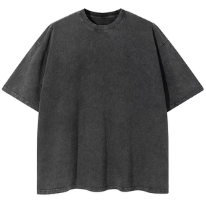 T-shirt da <span class=keywords><strong>uomo</strong></span> all'ingrosso 100% cotone, vestibilità ampia, personalizzabile con logo ed etichetta, tinta unita, oversize, anti-piega, traspirante, morbida, stile streetwear - Product Image 3