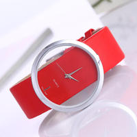 Relojes de Cuarzo NYY Simples y Elegantes, Diseño Hueco Transparente, Correa de Cuero Unisex, Esfera Grande, Relojes para Parejas con Logotipo Personalizado