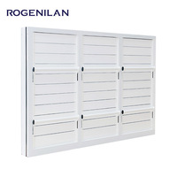 Rogenilan Fenêtres verticales modernes en aluminium à persiennes Panneaux extérieurs en aluminium réglables Volets à persiennes