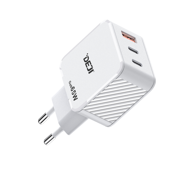 DEJI 65W GaN USB C Charger 3 Ports Fast Charger for iPhone Smart Features Phone Laptop Smart Watch PD Type C 20V 2A 20W Included