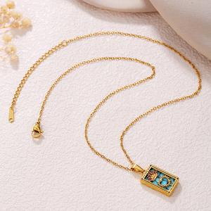 Buscadores espirituales de moda en todo el mundo collar de cartas de <span class=keywords><strong>Tarot</strong></span> de acero inoxidable de alta calidad joyería de moda para mujeres - Product Image 6