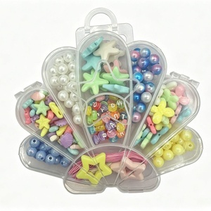 Set <span class=keywords><strong>de</strong></span> Cuentas Acrílicas en Forma <span class=keywords><strong>de</strong></span> Concha para Hacer Pulseras y Collares para Niños, Cuentas <span class=keywords><strong>de</strong></span> Estrella, Perlas y Letras, Kit <span class=keywords><strong>de</strong></span> Manualidades para Hacer Joyería - Product Image 5