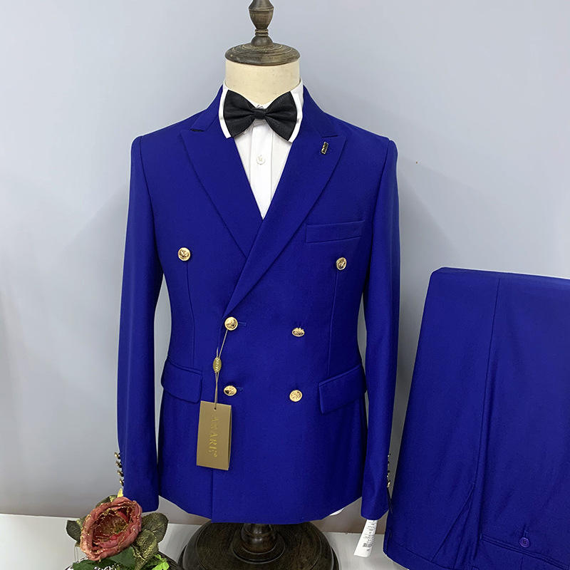 Royal Blue Coat Pant Men Wedding Suits Pictures Slim Fit Design