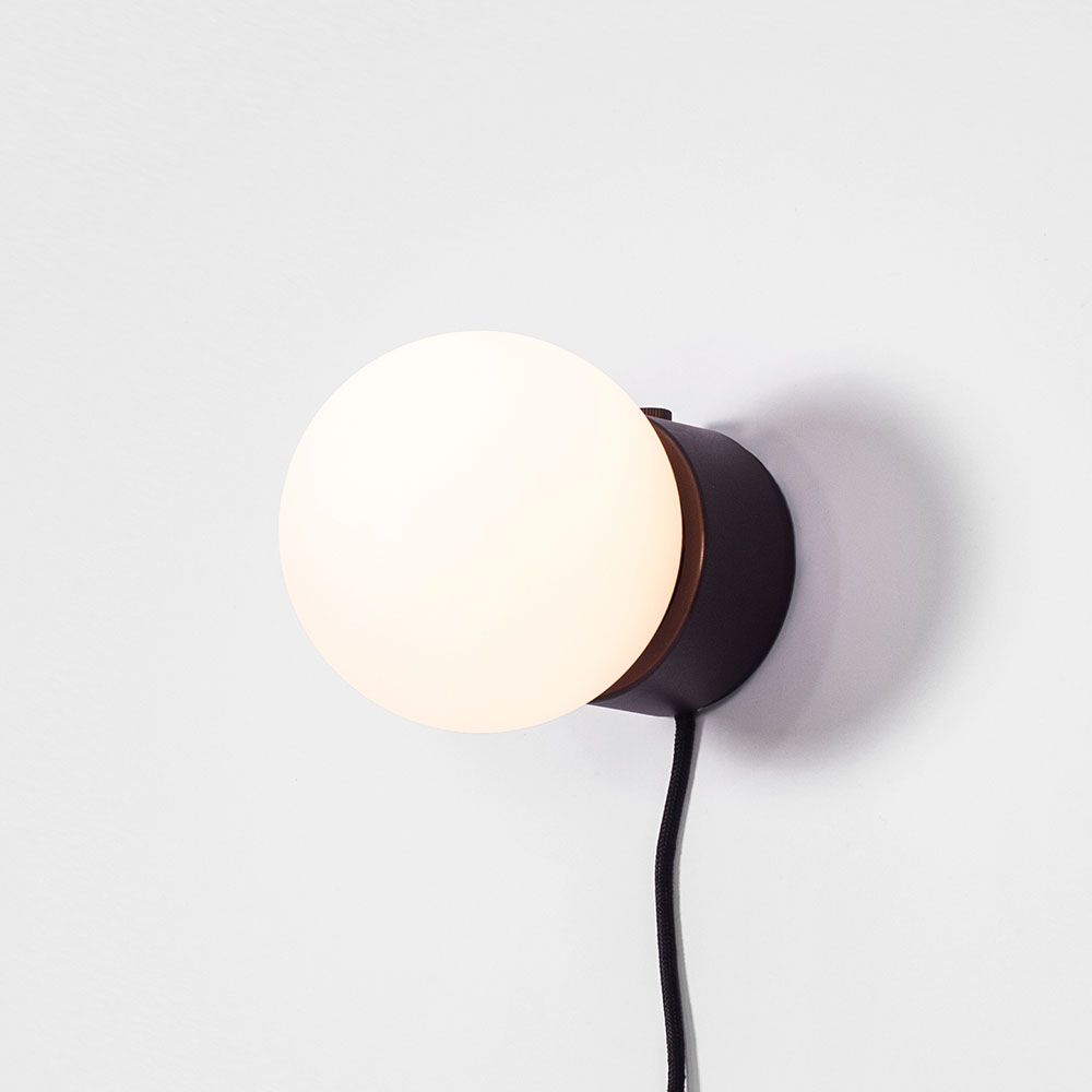 VJC IP21 5W Dim to Warm Rotary Switch LED Glass Wall Lights for Home With USB Plug Surface Mounted Wall Lamps for Indoor