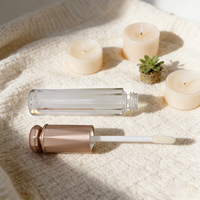 Tubes de brillant à lèvres ronds dorés de luxe en gros avec applicateur – Contenants pour gloss