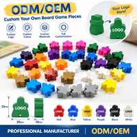 Meeples en bois colorés, jetons de jeu solides, pions multicolores en forme humaine, accessoires pour jeux de société, jeux de table, jeux de fête, jeux de camping