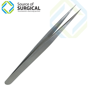Pince à épiler chirurgicale en acier inoxydable, droite, à pointe fine, écologique, pour sourcils - Product Image 1