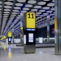 Panneau de signalisation LED pour l'espace de récupération des bagages à l'aéroport, affichage d'informations directionnelles (personnalisable, cadre en aluminium)