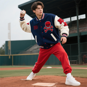 Custom Unisex Winter <b>Varsity</b> <b>Jacket</b> Vintage Style Windproof Eco-Friendly Breathable Thick Polyester Filling - Product Image 1