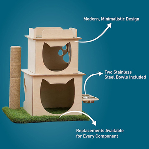 <span class=keywords><strong>คอนโด</strong></span>แมวทำจากไม้สอง<span class=keywords><strong>ชั้น</strong></span>สำหรับใช้ในบ้านพร้อมเสาข่วนเฟอร์นิเจอร์สัตว์เลี้ยงสำหรับแมว - Product Image 2