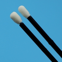 Éponge de nettoyage de précision sans peluches à poignée noire, éponge de détaillage double face en mousse haute densité pour salle blanche