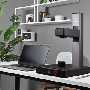 Ezcad lightburn <span class=keywords><strong>20W</strong></span> 30W xách tay mini galvo sợi <span class=keywords><strong>Laser</strong></span> đánh dấu Máy khắc DXF/ai/BMP kép ánh sáng màu đỏ cho kim loại nhựa - Product Image 1