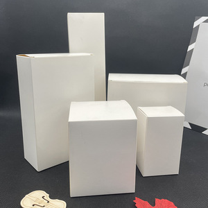 Boîte en carton pliable blanche 10-11cm 350g simple couche personnalisable avec logo pour emballage cadeau - Product Image 3