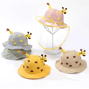 Cotton Sun Baby Mũ Trẻ Em Mũ Xô Mũ Mùa Hè Faceshield Baby Hat Với Mặt Khiên