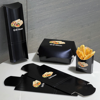 Boîte à compartiments personnalisée avec logo imprimé pour restaurant arabe halal, emballage en papier pour grillades, Tarna, Shawarma, Kebab, boîte oreiller