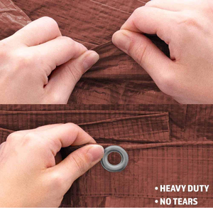 Waterproof Lightweight Brown Eco-Friendly Anti-UV Abrasion-Resistant Multipurpose PE Tarp <b>for</b> Awning & <b>Tent</b> Use - Product Image 4