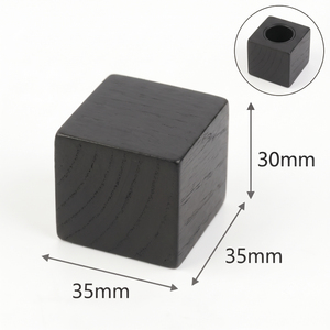 Tapa de perfume cuadrada de madera WeWood de Vietnam, tapa de botella en forma de cubo, cierre compatible con bomba FEA15, tapa de lujo tipo bloque - Product Image 4