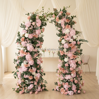Arche de fleurs en forme de corne pour mariage, vente en gros, pour décoration d'événements et de mariages